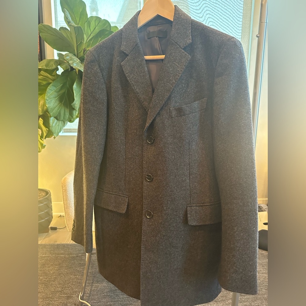 Uniqlo Men's Dark Gray Trench Coat